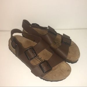 Betula by Birkenstock Brown Leather Sandal size 8